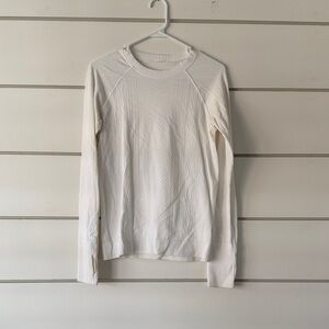 LULULEMON White Swiftly Tech Knitted Long Sleeve
